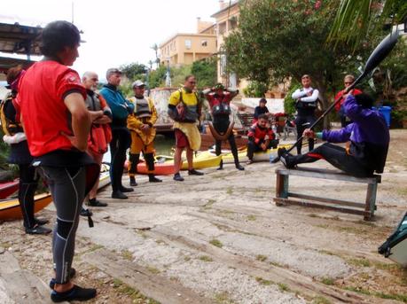 Prima sessione del corso FICK per Istruttori di kayak da mare...