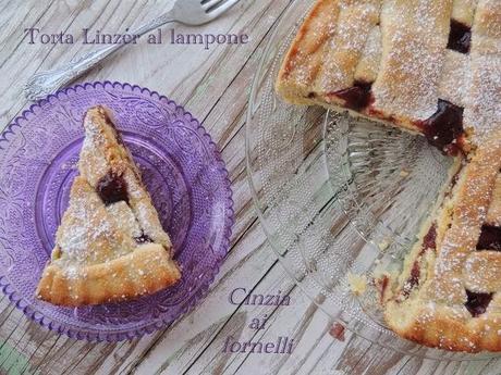 torta linzer con lamponi