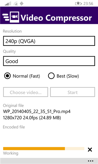 Video Compressor | Condivisione dei video | Dedicata ai Windows Phone 8.1