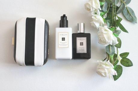 lovehandmade fashion blog_barbara valentina grimaldi fashion blogger_jo malone jasmine mint body cream dark amber ginger lily dry oil_striped clutch bijou brigitte