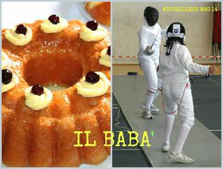 Babà al timo e lamponi