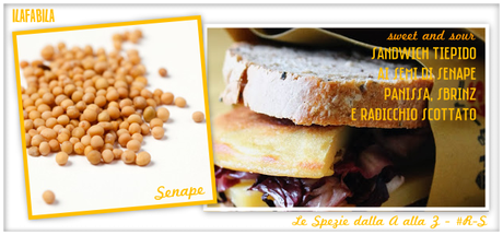 Senape - Sandwich tiepido ai Semi di Senape, Panissa, Sbrinz e Radicchio scottato - Sweet and Sour