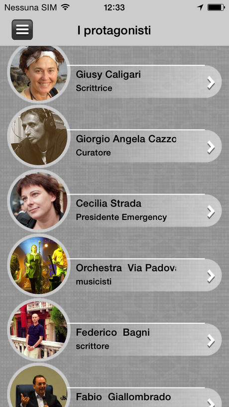 Applicazione per smartphone per il Festival Letteratura Milano 2014