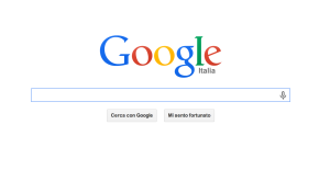 La home page di Google.it