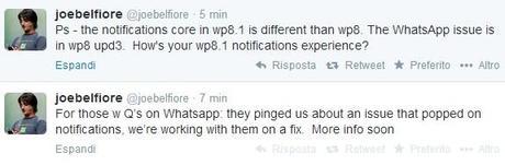 Whatsapp e Windows Phone, cosa sta succedendo? Whatsapp WIndows Phone Telegram - Belfiore