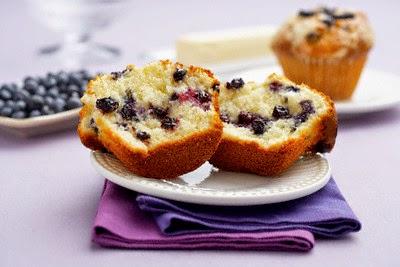 Dolci muffin ai mirtilli