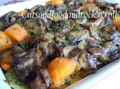 Gratin patate, funghi zucca