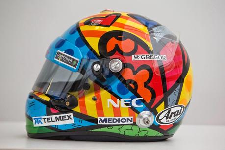 Arai GP-6 A.Sutil Monaco 2014 #2 by Romero Britto - painted by Jens Munser Designs