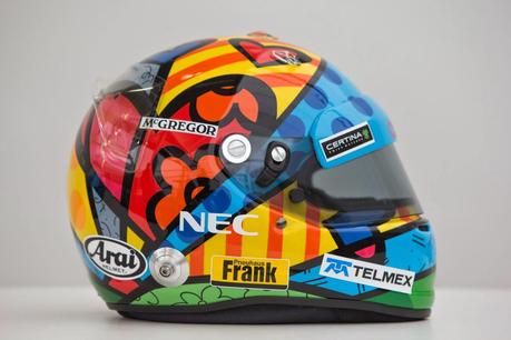 Arai GP-6 A.Sutil Monaco 2014 #2 by Romero Britto - painted by Jens Munser Designs