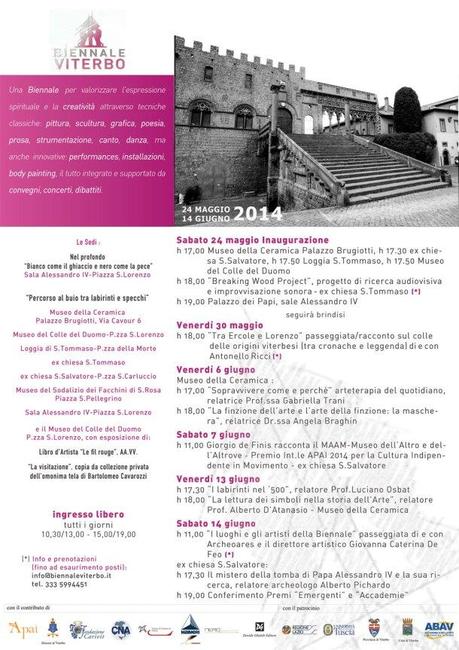 locandina biennale di Viterbo