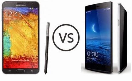 Samsung Galaxy Note 3 vs Oppo Find 7a: video confronto in italiano