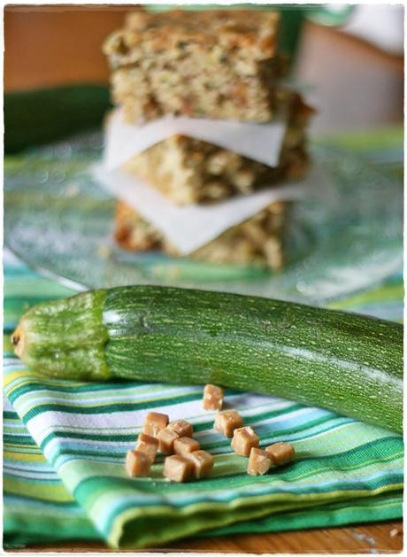 Zucchini toffee blondies