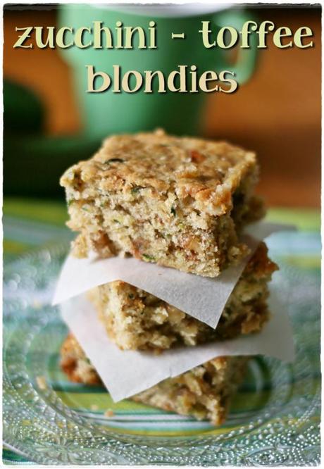 Zucchini toffee blondies2