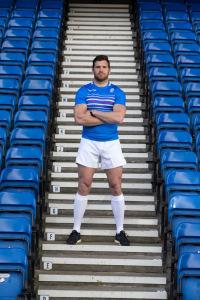 Sean Lamont con la maglia del Team Scotland durante la presentazione del gruppo per i Commonwealth Games (Credit: Jeff Holmes/Commonwealth Games Scotland)