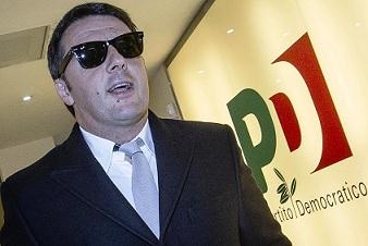 renzi con occhiali neri