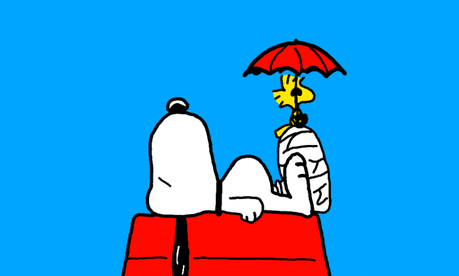 snoopy con una gamba rotta