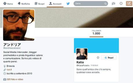 Millesimo follower su Twitter