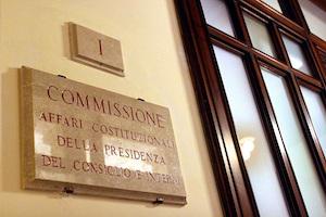 CAMERA TARGA COMMISSIONE AFFARI COSTITUZIONALI