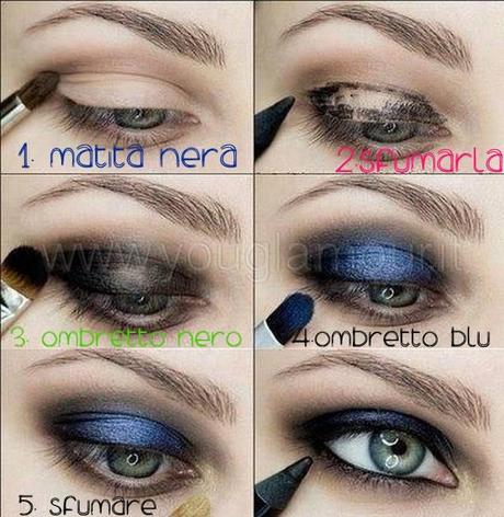 smoky eyes nero e blu