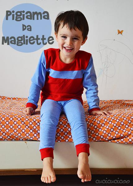 Cucire pigiama da magliette:Riciclo creativo per bambini