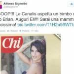 Elisabetta Canalis incinta di Brian Perri: lo scoop di Signorini