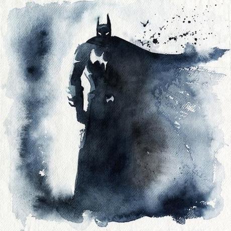 Watercolor Super Heroes  Batman