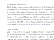 Apple rilascia prima beta 10.9.4 agli sviluppatori Mavericks