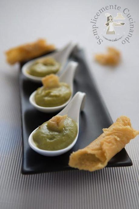 finger food di creme o vellutata  di zucchine 