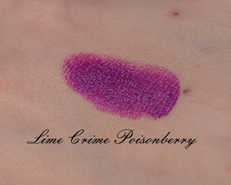 Poisonberry di Lime Crime: swatch e prime impressioni