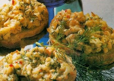 Crostini con gli scampi