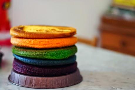 La festa numero due, e la ricetta per Rainbow cake