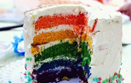 La festa numero due, e la ricetta per Rainbow cake