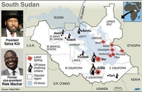 Sud Sudan-conflitto-mappa