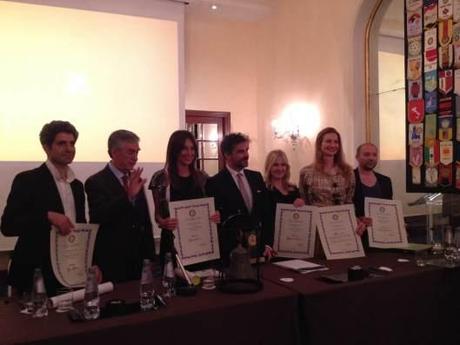 Premiazione Ruota d Oro 2014 ad Altaroma. Giada Curti, Taslaq, Frasca, Borbone, Mangani, Franchi