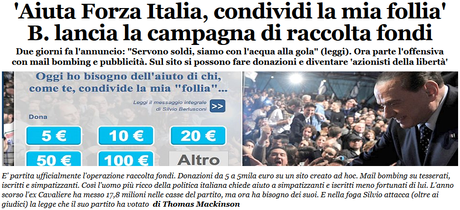 Berlusconi e Forza Italia hanno fatto molto per noi! Ora facciamo noi qualcosa per lui!