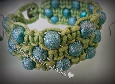 BRACCIALE E ORECCHINI A MACRAME