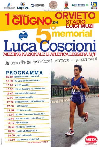 Ci vediamo ad Orvieto per ricordare insieme il maratoneta e leader politico Luca Coscioni?