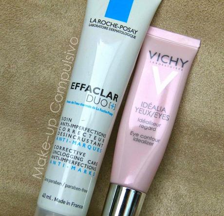 La Roche-Posay Effaclar duo trattamento anti-imperfezioni, Vichy contorno occhi Idéalia: doppia review