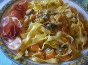 Tagliatelle verdurine speck.