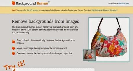 Background Burner - web utility per rimuovere lo sfondo alle foto