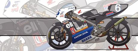 Motorcycle Art - Honda NSR 250 GP 1995 by Evan DeCiren