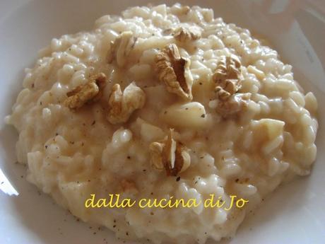 Risotto noci, zola e pere