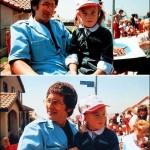 Steven Spielberg e Drew Barrimore durante le riprese di E.T. -