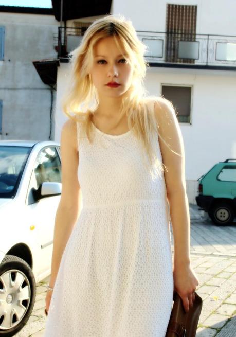 abito bianco crochet outfit fashion blogger Teresa Morone