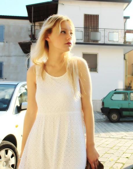 abito bianco crochet outfit fashion blogger Teresa Morone