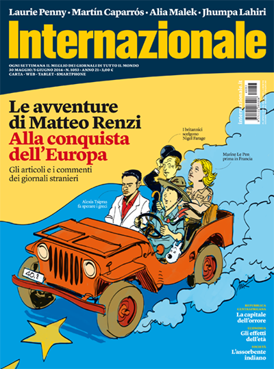 Renzi-Tintin, Tsipras, Le Pen e Farage sulla copertina di Internazionale