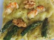 Lasagne pesto asparagi noci