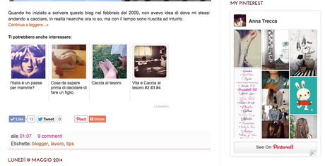 Pinterest per Blogger