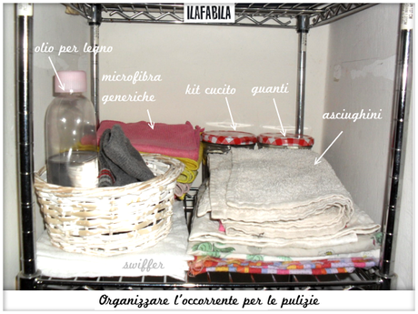 Organizzare l'occorrente per le pulizie - Ripostiglio