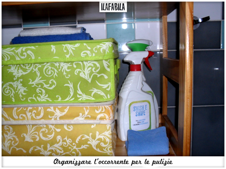 Organizzare l'occorrente per le pulizie - Bagno Grande